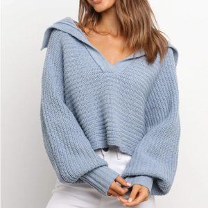 Petal + Pup Declan Knit Sweater in Blue